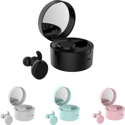 XW-T9 TWS Bluetooth 5.0 Wireless Earphone with Earbuds Storage Box Makeup Mirror
