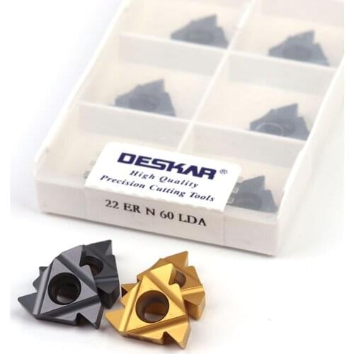 DESKAR 22ER N55 N60 LDC 22IR N55 N60 LDCCNC Lathe Cutter Cutting Threading Carbide Inserts Turning Tools For Steel Parts