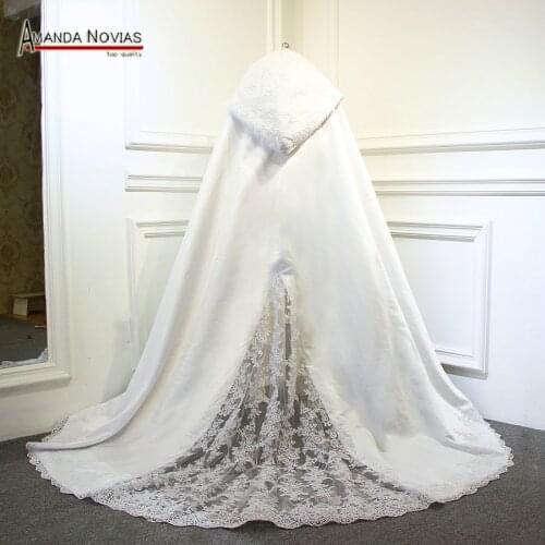 2018 Long Lace Wedding Dress Cape Wedding wrap Wedding Jacket Wedding Bolero