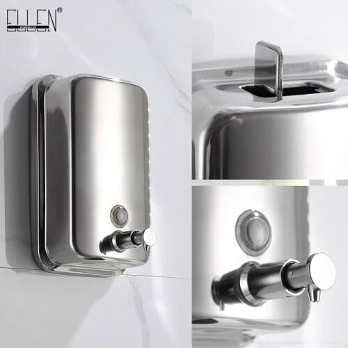 ELLEN Liquid Soap Dispenser Wall Shampoo Soap Holder Stainless Steel Kitchen Bathroom Sink Lotion Hand Pump EL66
