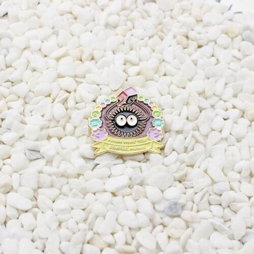 Enamel pin for gem miner Black coal worker Brooches Lapel Pin Garland Yellow Banner Fashion creative Badge Gifts for friends