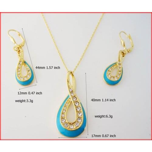 FoRomance- GOLD GP OVERLAY PLATED VIVID INFINITE SYMBOLE NUMBER EIGHT PENDANT 18" LINK CHAIN NECKLACE EARRING SET