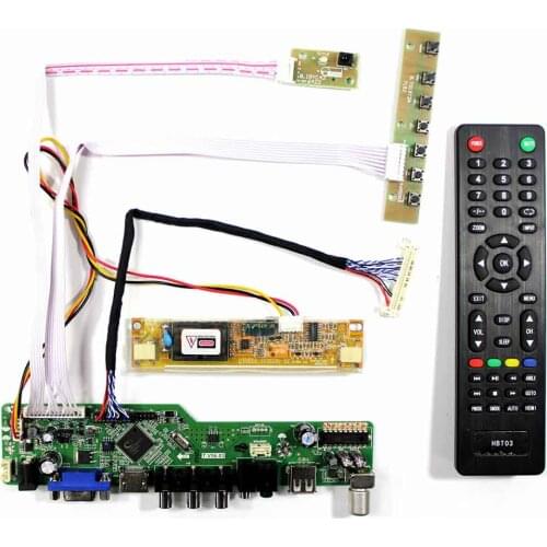 Latumab New Kit for LM185WH1-TLH4 G185XW01 V0 M185XW01 TV+HDMI+VGA+USB LCD LED screen Controller Driver Board