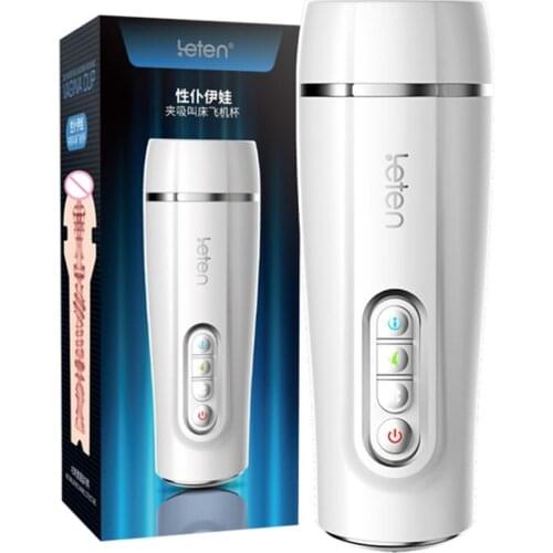 Leten Clip Sucking Male Masturbator Moaning Automatic Sex Machine 4D Realistic Vagina Vibrating Pussy Sex Toys For Men