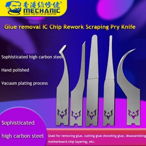 Mechanic Handmade Grinding Blade To Pry CPU Rubber Removal Knife Multifunctional Motherboard CHIP IC Repair Toughness Soft Blade