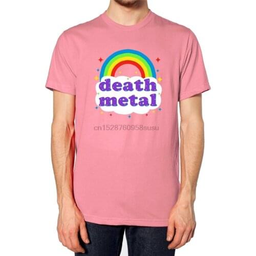 Death Metal Rainbow T Shirt Tee Top Rock Festival Parody Men Women Kids Happy Top Quality Tee Shirt