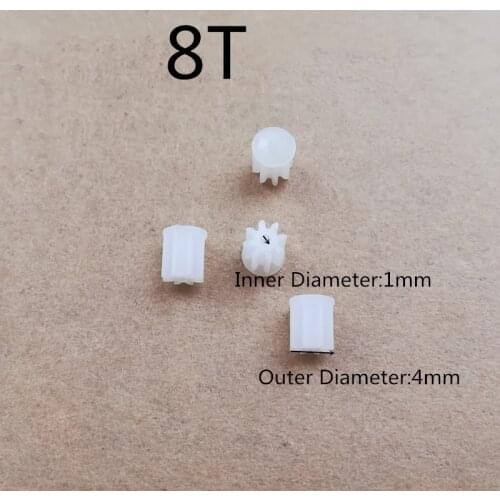 M69G X12 RC Drone Spare Parts 8T 4mm 1mm 8 teeth Small Motor Gears for Q1 M69 M69S Quadcopter