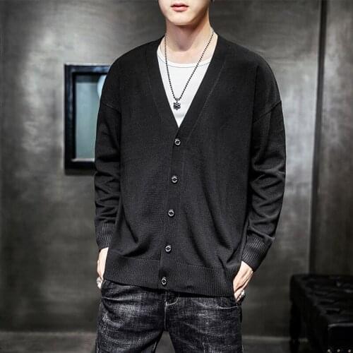 Sweater Cardigan MenS 2019 Spring And Autumn New Single-Breasted Slim Wool Knit V-Neck Cardigan Jacket High Quality KK3010