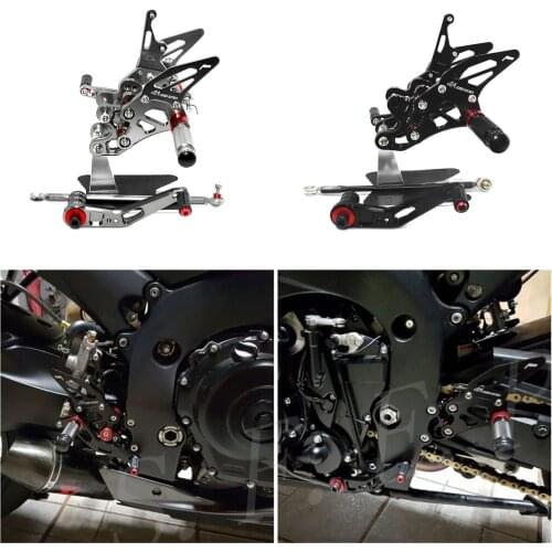 CNC Adjustable Footrest Rearsets Foot Pegs Set For Suzuki GSXR600 GSXR750 2006 2007 2008 2009 2010