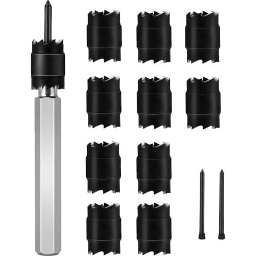 HSS Spot Welding Drill Set Spot Weld Cutter Drill Bit 8mm Twist Drill 3/8 Spot-welding Drill Center Drill Hole Saw Hexagon Shank