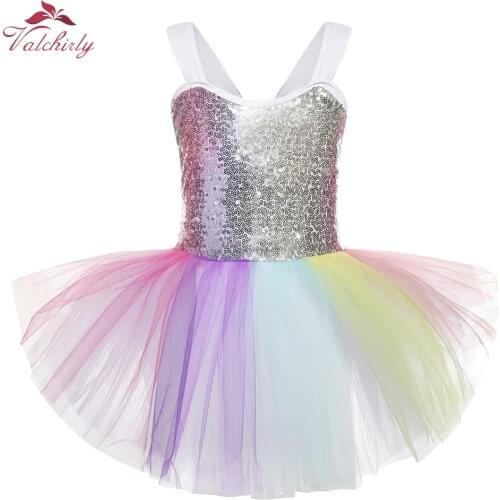 New Ballet Tutu Skirt Baby Girl Clothes Sequins Colorful Girls Party Dance Rainbow Tulle Skirts Children Clothing