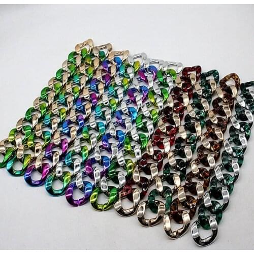 New Woman Bag Accessory Replacement Bag Handle Circlet White Green Red Acrylic Resin Parts Handcrafted Wristband Women Bag Strap