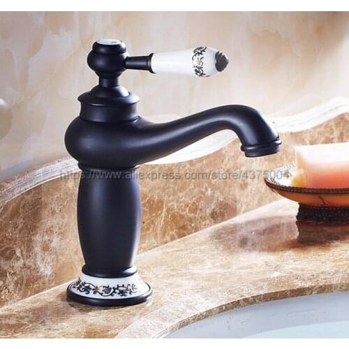 New Arrival Concise Style Bathroom Faucet Oil Rubbed Bronze Basin Sink Faucets Single Handle water Mixer Tap Nnf504