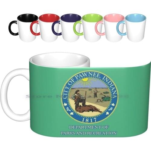Pawnee Indiana Parks And Recreation Ceramic Mugs Coffee Cups Milk Tea Mug Pawnee Indiana Parks Rec Recreation Leslie Knope Ron