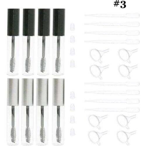10ml Empty Mascara Tube, Eyelash Cream Container Bottle with Inserts, Funnels Straw for DIY Mascara Leakproof Cap
