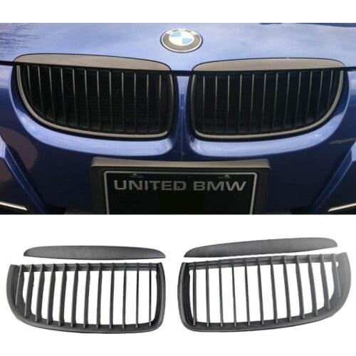E90 E91 Black Front Kidney Grill Grilles for BMW Saloon 05-08 325i 328i 335i 4D