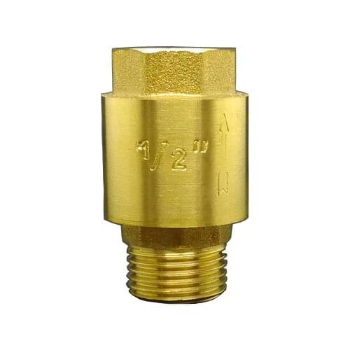 1/2" 3/4" 1" BSP Male To Female Thread Brass Vertical Lift Spring Check Valve One Way Non-return Valve For Water