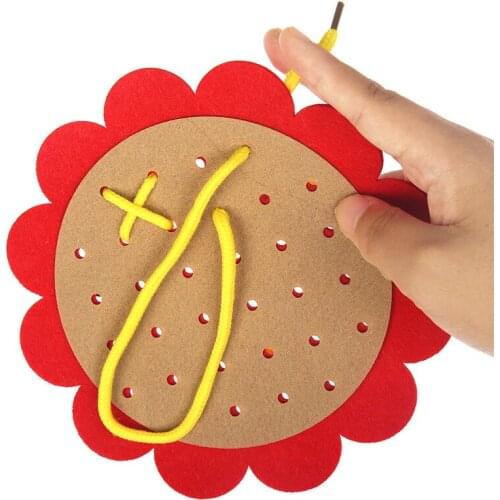 DIY Weave Cloth Montessori Materials Teaching Kindergarten Manual Baby Early Learning Educational Toys Threading Math Toys