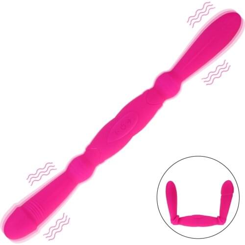 Thick Double Penetration Dildo Vibrators Strapon For Lesbian Couples Long Two Headed Ended Phalos Anal Masturbation Women To Man