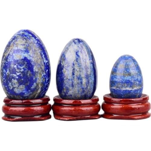 Kegel Exercise Tools 3 Pcs Lapis Lazuli Egg Set Natural Stone Crystal Quartz Ball Pelvic Floor Muscle Vagina Massage Health Care