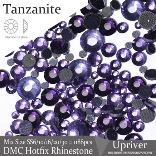 Upriver 2-10 Gross SS6-SS30 Small Bag Tanzanite Loose DMC Hotfix Rhinestones