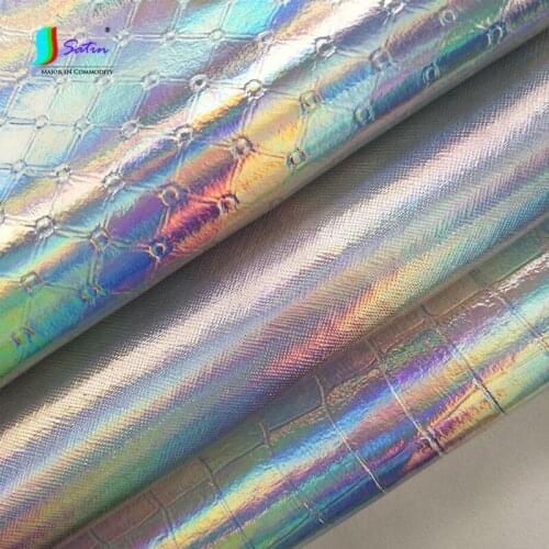 High Quality Laser Gold Silver Leather, Live Background, DIY Handmade Artificial Leather, Thick Wear-resistant Fabric A0152F