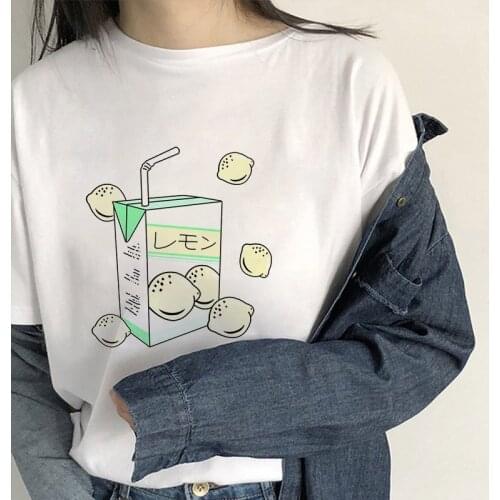 Summer Short Sleeve Round Neck Harajuku Tshirt Women Casual Cartoons Printed Streetwear Tee Fashion Loose Tops Female T Shirt