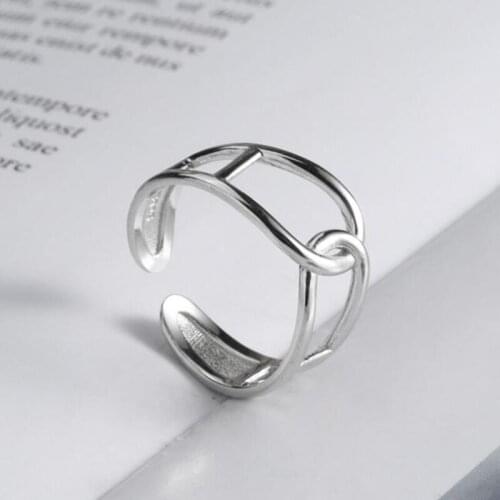 Ladies Minimalist Irregular Wave Double Layer Connection Ring Female Golden Open Ring Golden Wedding Jewelry Birthday Gift 2021