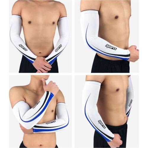 1PCS Cool Men Sport Cycling Running Bicycle UV Sun Protection Cuff Cover Protective Arm Sleeve Bike Arm Warmers Sleeves 2021 New