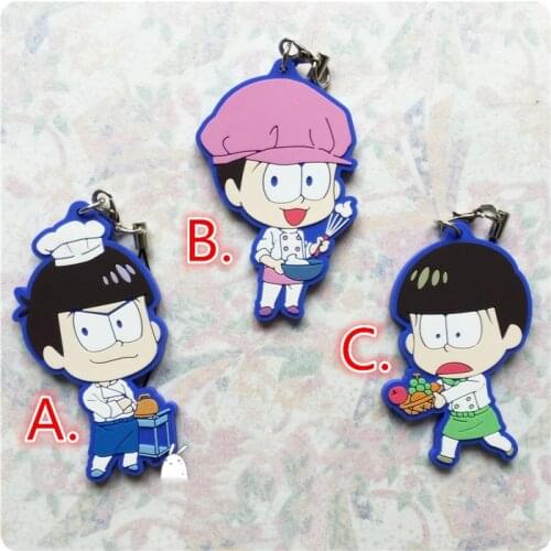 1pcs Mr.Osomatsu San SIX Karamatsu Ichimatsu Choromatsu Konya wa Saikou llavero Gift llavero Portachiavi Phone Strape Pendant