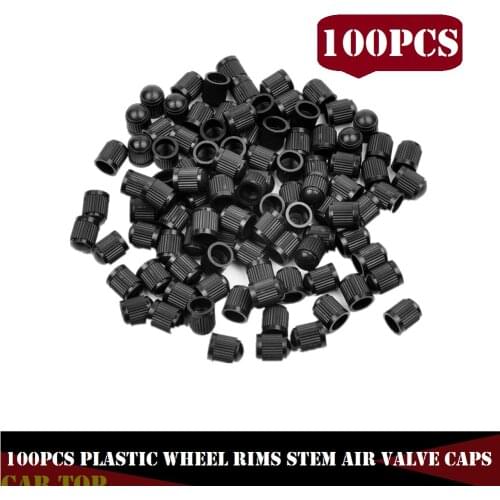 100PCS Tire Valve Caps Tubeless Tyre Wheel Stem Air Valve Caps Car Tire Valve Cap Auto Truck Bike MTB Dust Dustproof Caps