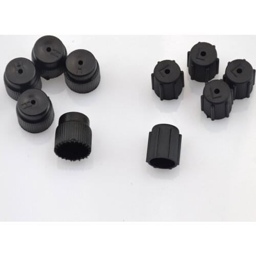 10x Air Conditioning Seal Kit R134a Ac A/C H/L Valve Dust Caps