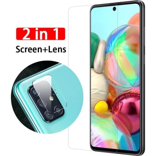 2in1 A51 A71 Screen Protector Glass & Camera Lens Protective Glass For Samsung Galaxy A51 A71 A 51 71 Tempered Protector Glas
