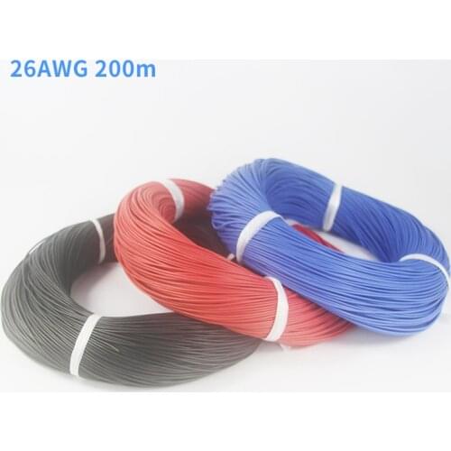 200 Meters Silicone Wire 26AWG Silica Gel Wire 26AWG Silicone Cable 26AWG (30/0.008, OD: 1.5)
