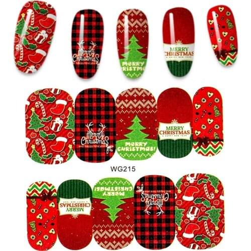 2020 New Year Stickers for manicure Christmas theme Nails Accessories Stickers for nails Xmas Gift