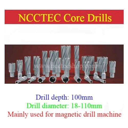 [4'' 100mm drill depth] 18-110mm T.C.T. annular cutter carbide tipped core drills bits hole saw for magnetic drill machine
