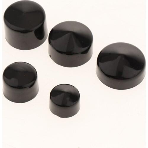 80pcs Motorcycle Black ABS Bolt Toppers Caps Covers For Harley FLT/ FLH