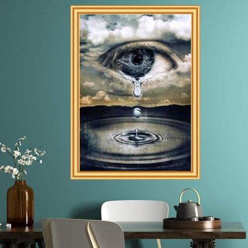 5D DIY Diamond Painting Eyes Landscape Cross Stitch Kit Full Drill Embroidery Mosaic Art Picture of Rhinestones Home Decoration