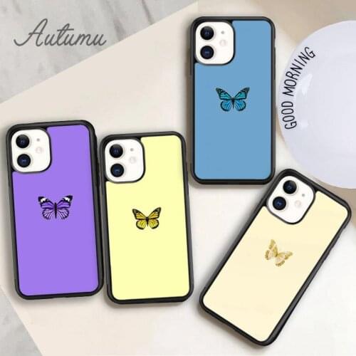 Solo Butterfly Phone Case for iPhone 11 12 Pro Max mini X XR XS SE 2020 5 6S 7 8 Plus Samsung Galaxy S8 S9 S10 Cover shell