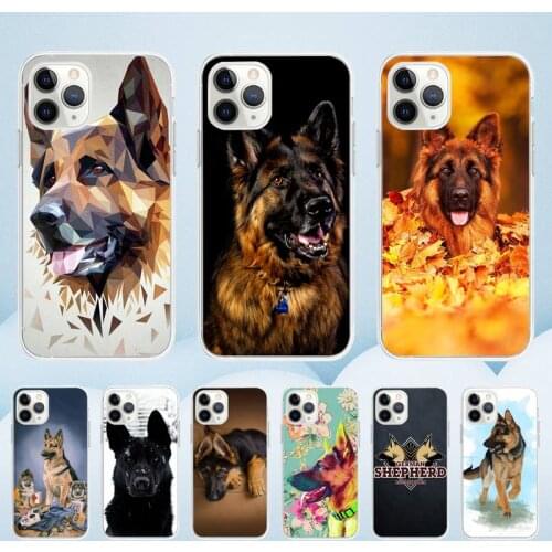German Shepherd Dog Phone Case For Iphone11 12 Pro Max SE 2020 6s 7 8 Plus X Xs Max Xr Transparent Soft Silicone Cover