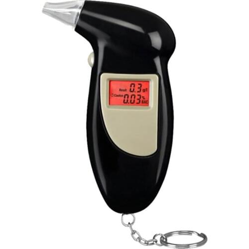 Digital Breathalyzer LED Backlit Portable Breath Alcohol Tester with 5 Mouthpieces for Drivers Or Home Use, Auto Power Off