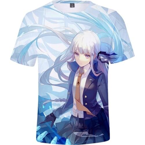Danganronpa Monokuma Enoshima Junko 3D Summer Preppy Style Men/Women Street Clothes T-shirt Retro Youthful Novelty style