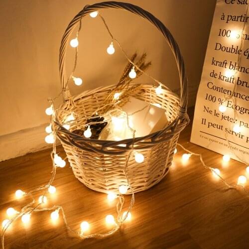 String Lights Round Bead Light USB Powered Style Small Round Ball Lights Outdoor Indoor Bedroom Window Christmas Tree Decoration