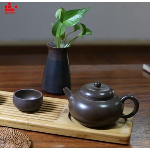 BOERNA Nixing Pottery Teapot Qinzhou Tea Drinking GongFuCha handmade 220ml teteras para teekanne tea kettle Exquisite packaging