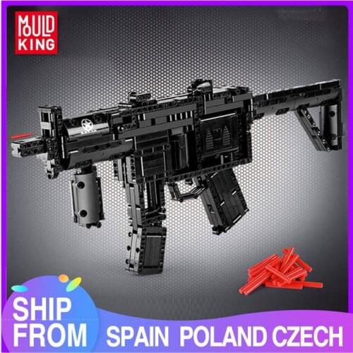 MOULD KING The Motorized Block Gun MP5 Submachine Gun Model Building Blocks Bricks Kids Educational DIY Toy Christmas Gifts
