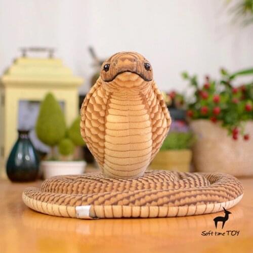 Real Life Plush Animal Toys Cobra Snake Good Quality Stuffed Toy Doll Shops