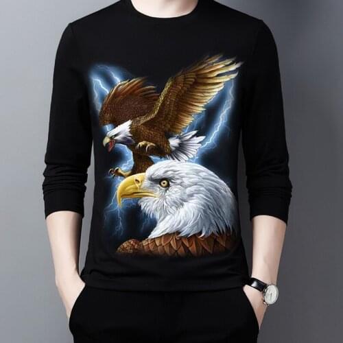 New arrival 2020 mens t shirts 3d t shirt animal Printed Long sleeve Fall Cotton O-Neck oversized t shirts women harajuku shirt