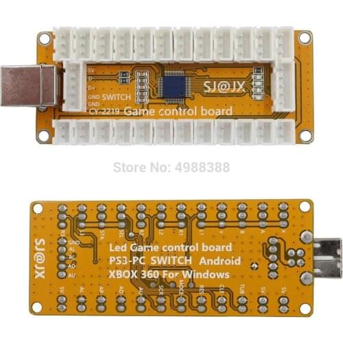 New 5 in 1 USB Zero Delay Encoder Game Gamepad LED Button Joystick Controller for Nintendo Switch ps2 PS3 Retropie Raspberry Pi