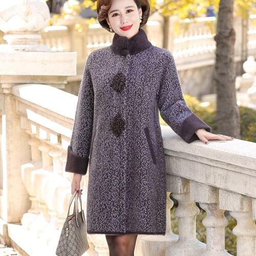 Autumn and Winter Womens outerwear Women warm Coats Loose Long Wool Coat Female fashion elegant overcoat