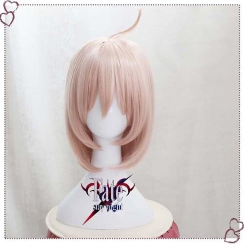 Gamer Fate Grand Order FGO Okita Souji Wig Cosplay Sakura Saber Short Synthetic Hair Anime Party Halloween Props
